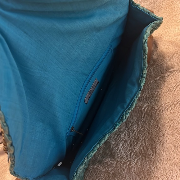 SUN N SAND “Turk Bleu Beauty” Straw Bag - Picture 9 of 15